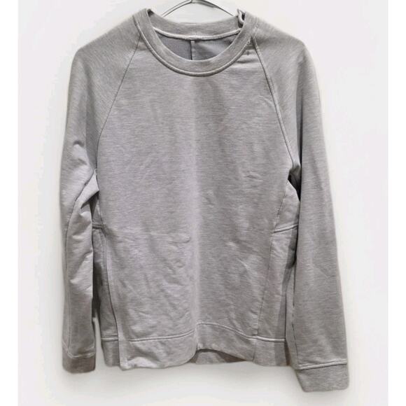 Lululemon City Sweat CrewHeathered Ultra Light Grey / Sea Salt Size Small - Picture 2 of 8
